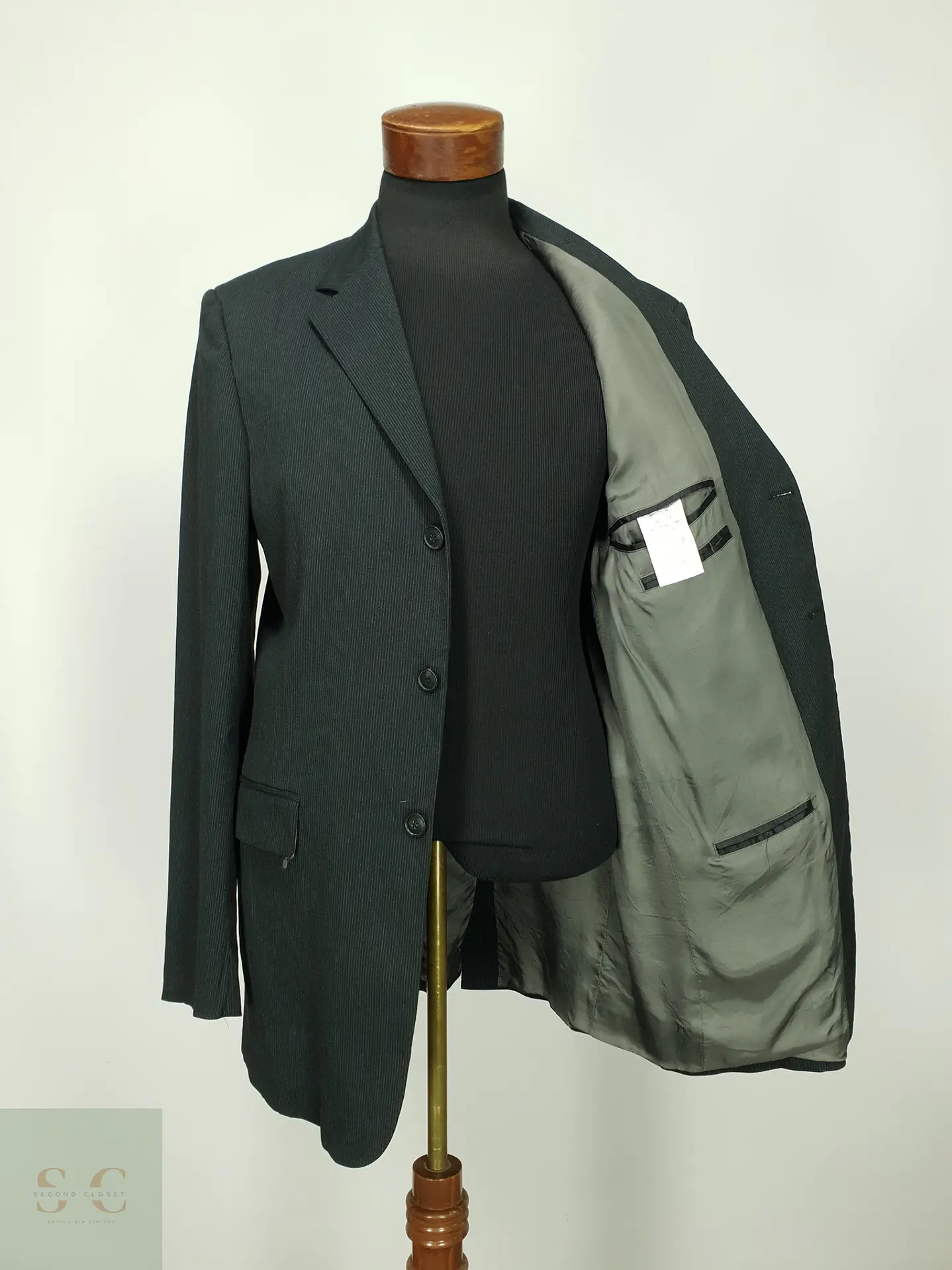 Blazer de Raya Diplomática de Tres Botones s.Oliver Talla L 8