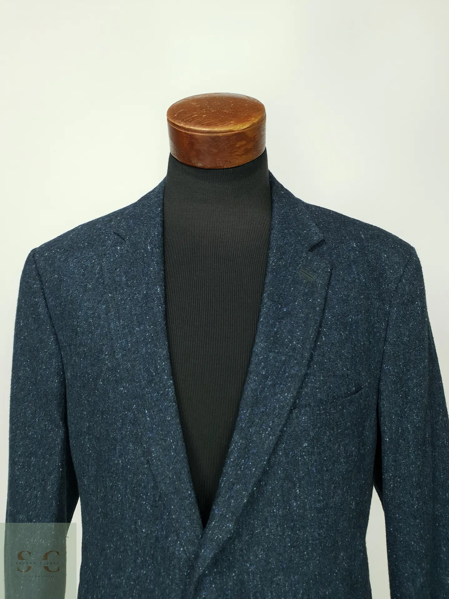 Blazer Sastre en Tweed Jaspeado Azul Commander Talla XL/XXL 4