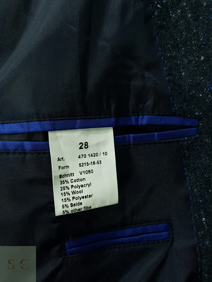 Blazer Sastre en Tweed Jaspeado Azul Commander Talla XL/XXL 6