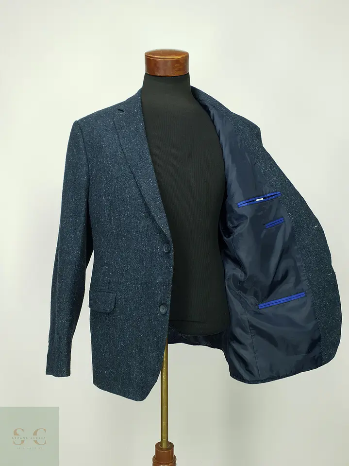Blazer Sastre en Tweed Jaspeado Azul Commander Talla XL/XXL 7
