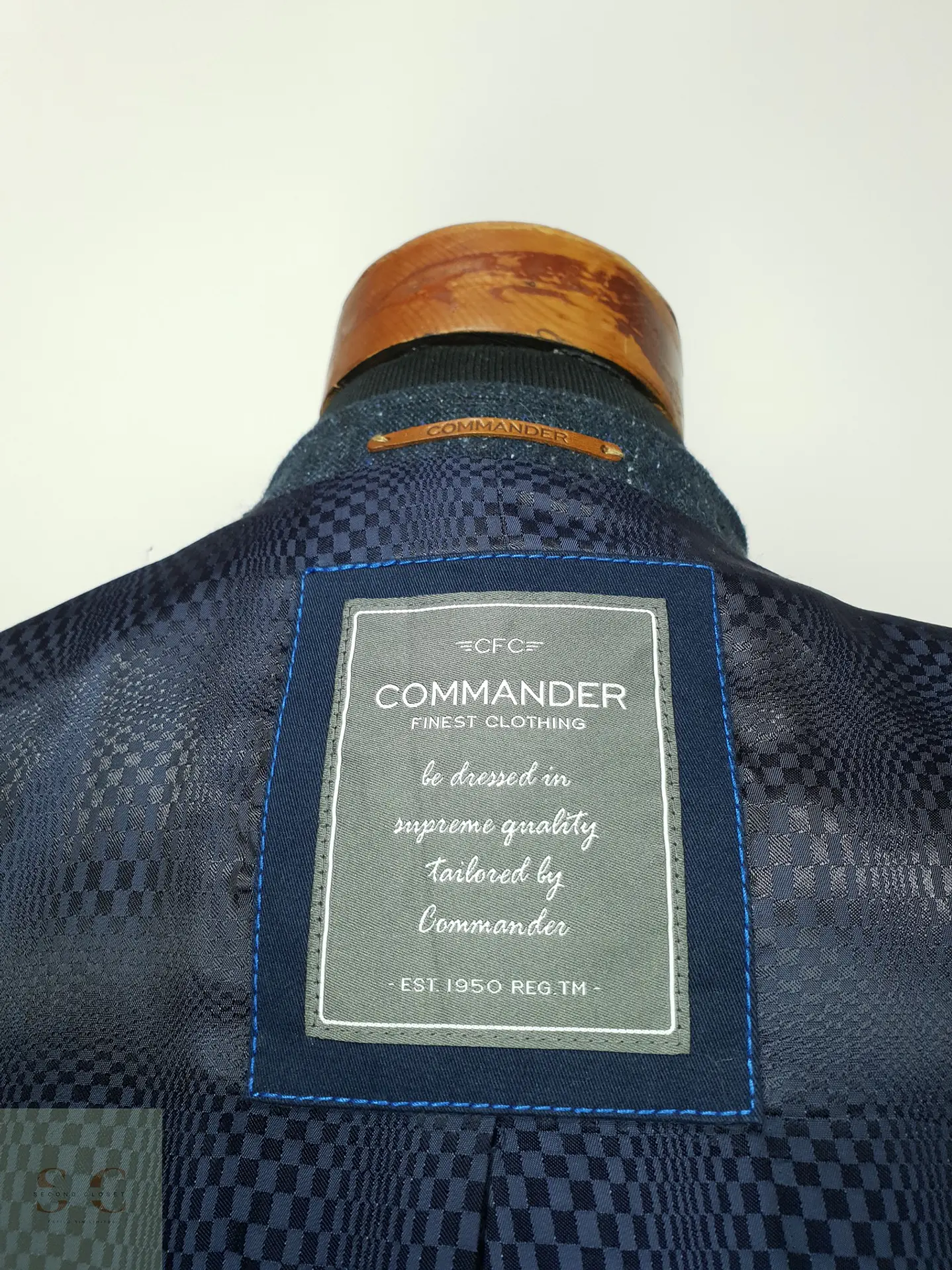 Blazer Sastre en Tweed Jaspeado Azul Commander Talla XL/XXL 8