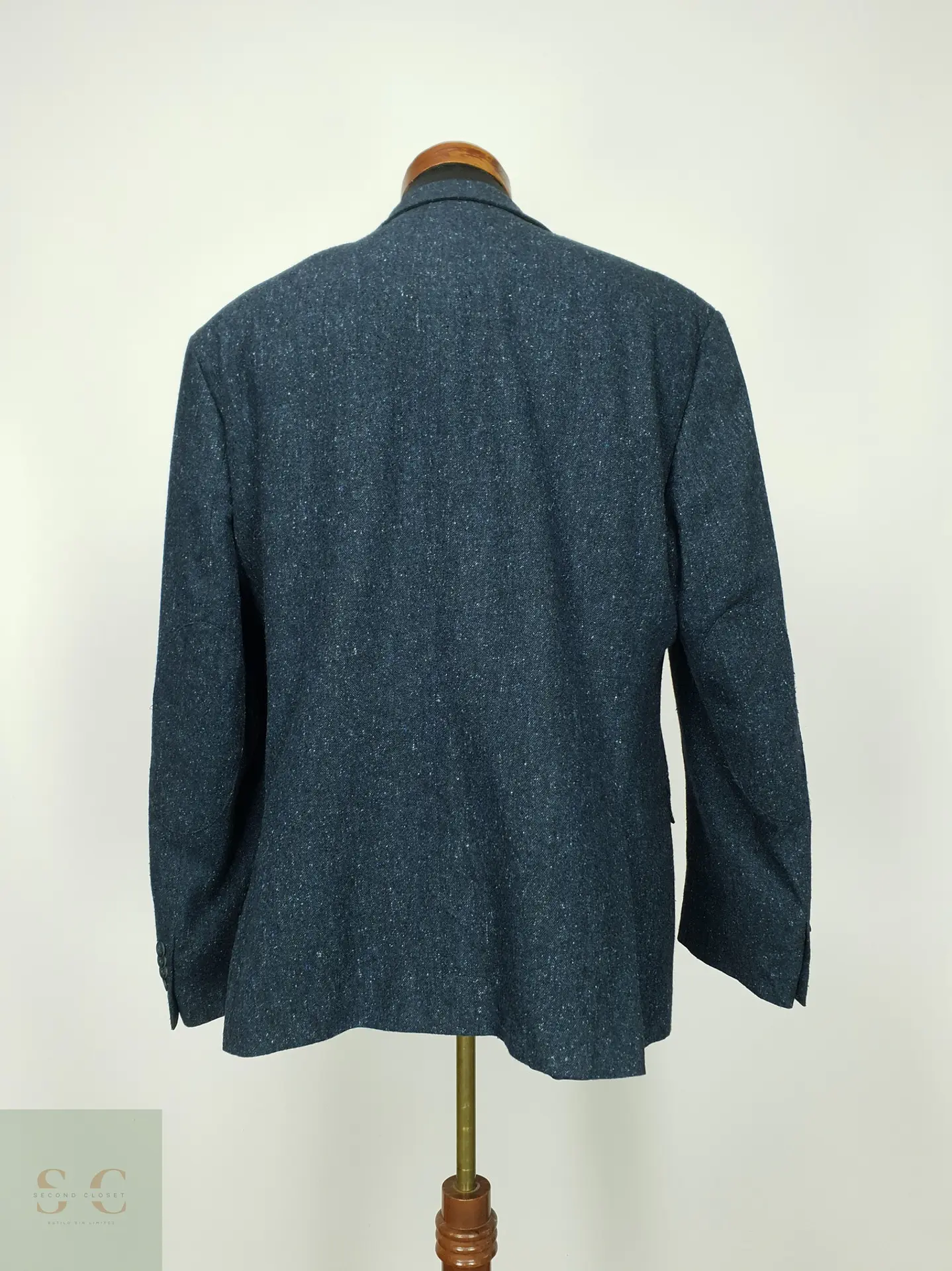 Blazer Sastre en Tweed Jaspeado Azul Commander Talla XL/XXL 9