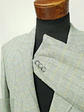 Blazer Recto a Cuadros de Viscosa y Lino Paolo Negrato Talla L/XL - Miniatura 5