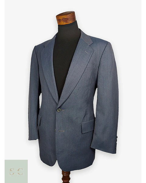 Blazer Clásico en Lana Azul Acero Christian Dior Monsieur Talla M