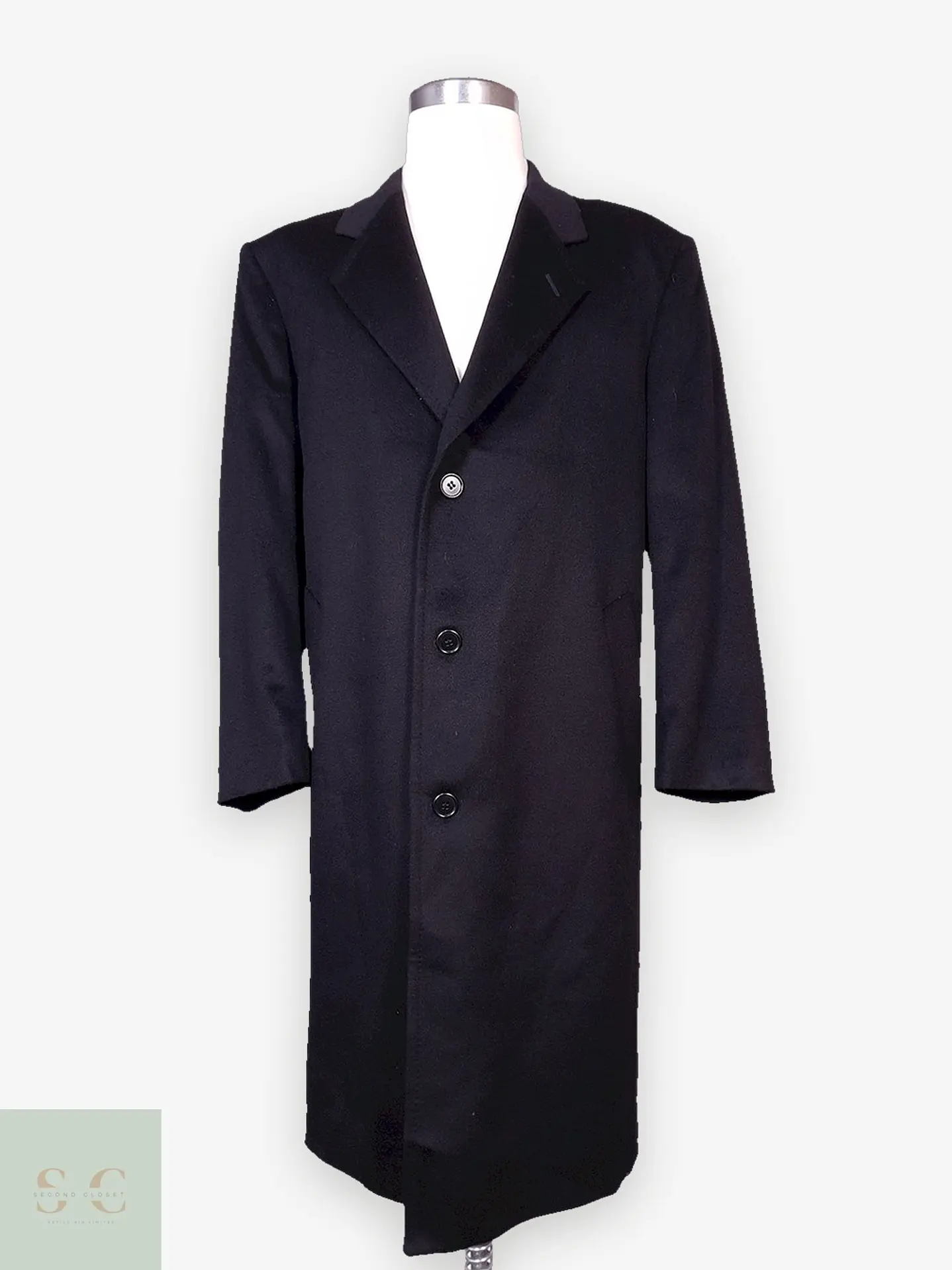 Abrigo Largo Sastre de Lana Superfina y Cashmere Hamilton & Hayes Talla XL/XXL 1