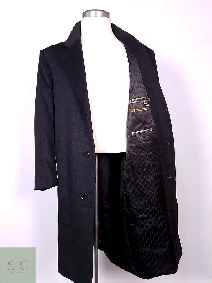 Abrigo Largo Sastre de Lana Superfina y Cashmere Hamilton & Hayes Talla XL/XXL 10