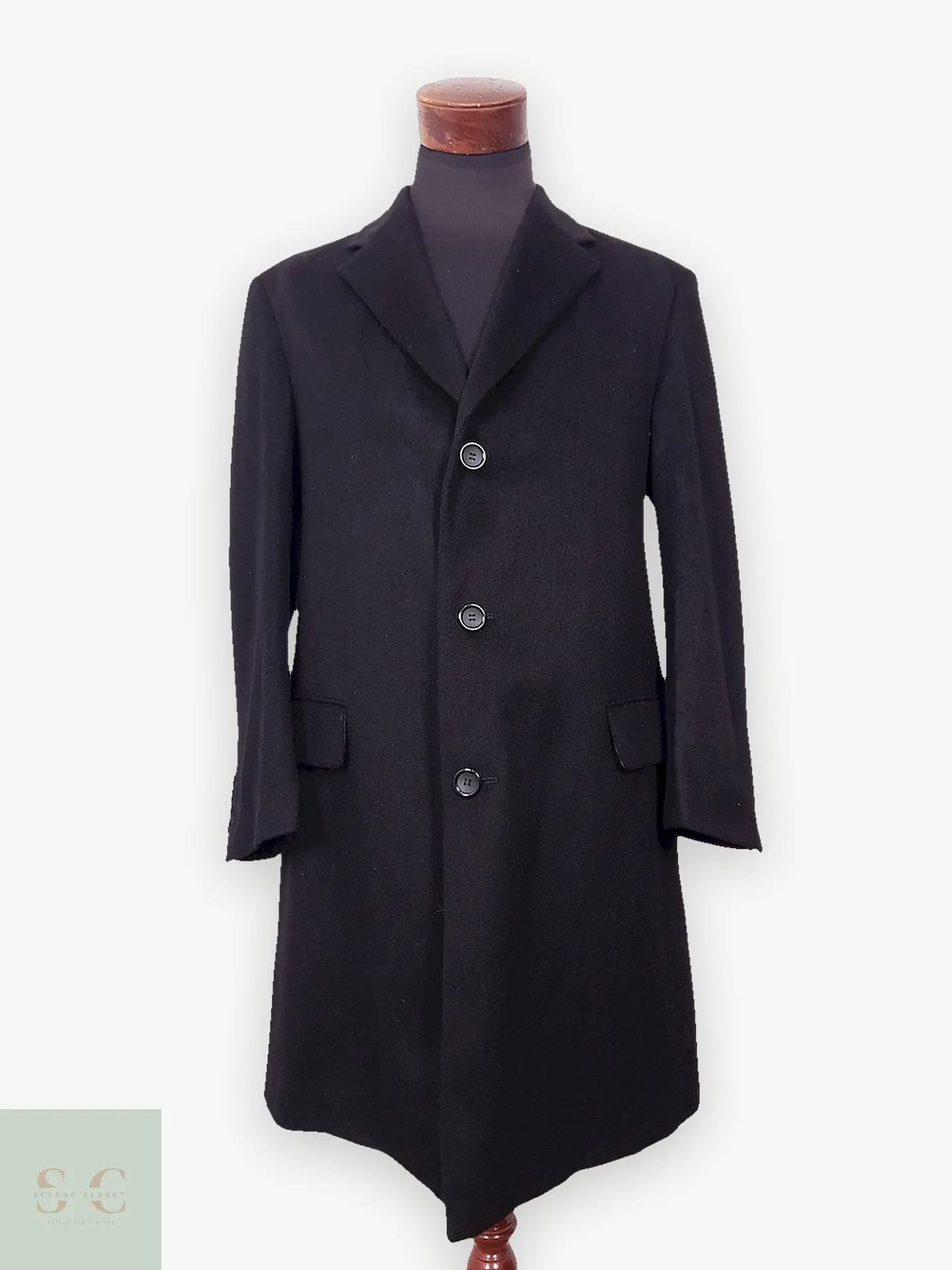 Abrigo Largo de Paño con Cashmere John Alexander Talla ML 1