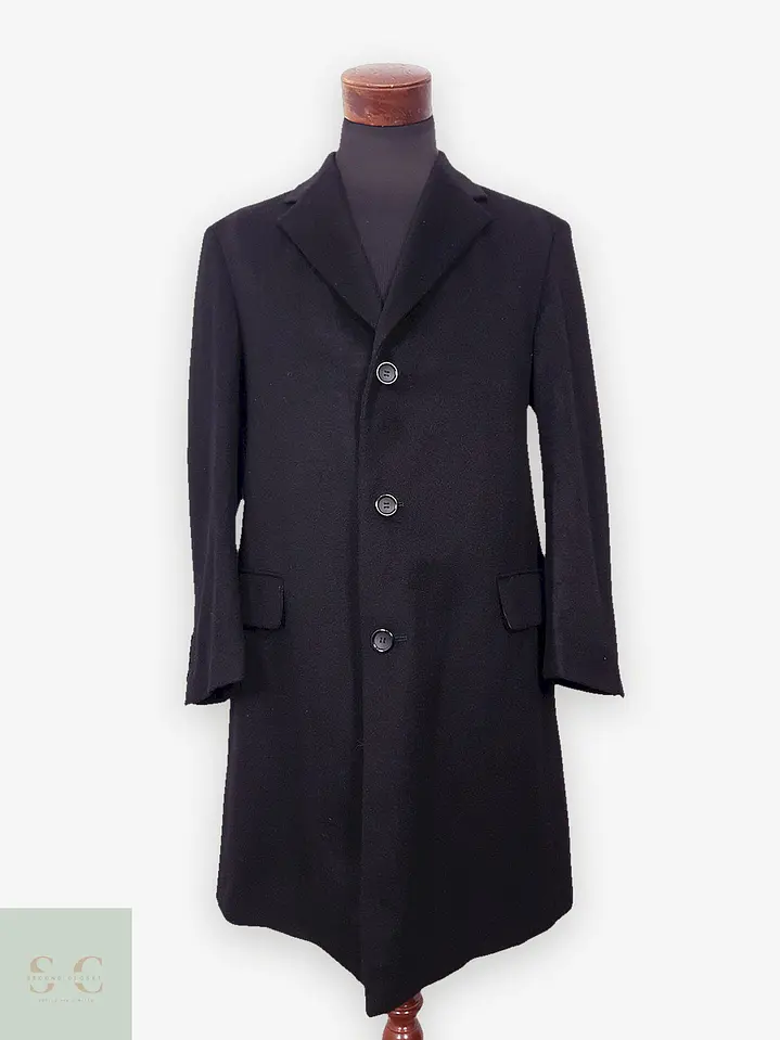 Abrigo Largo de Paño con Cashmere John Alexander Talla ML 1