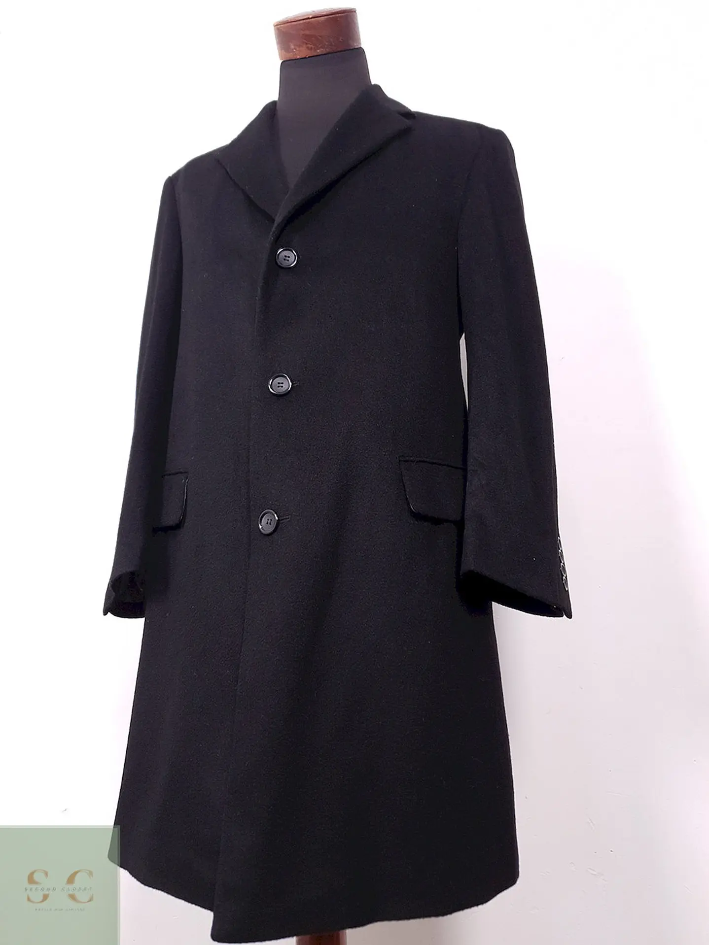 Abrigo Largo de Paño con Cashmere John Alexander Talla ML 5