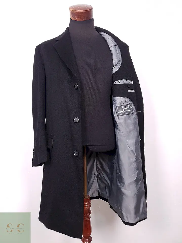 Abrigo Largo de Paño con Cashmere John Alexander Talla ML 6