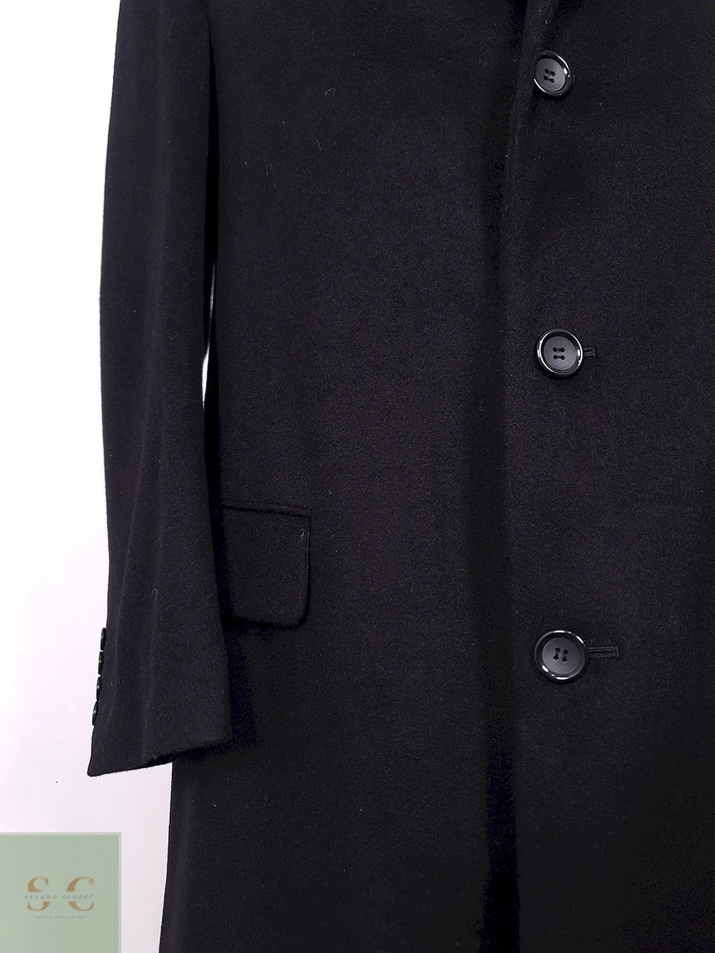 Abrigo Largo de Paño con Cashmere John Alexander Talla ML 8
