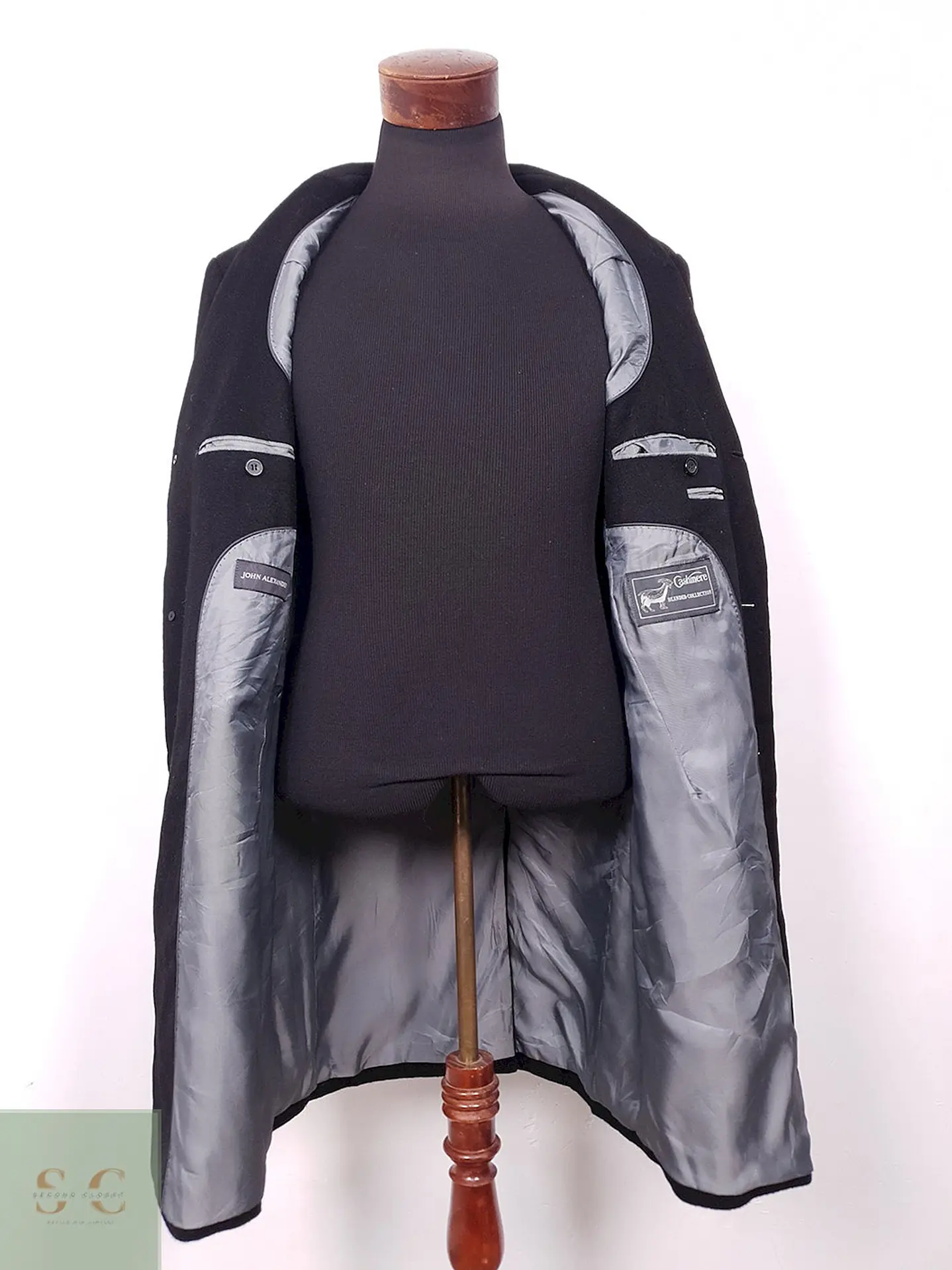 Abrigo Largo de Paño con Cashmere John Alexander Talla ML 14