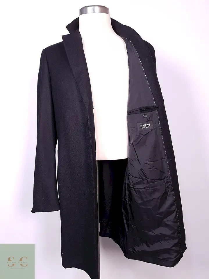 Abrigo Largo Sartorial de Lana Nordstrom Talla L 13