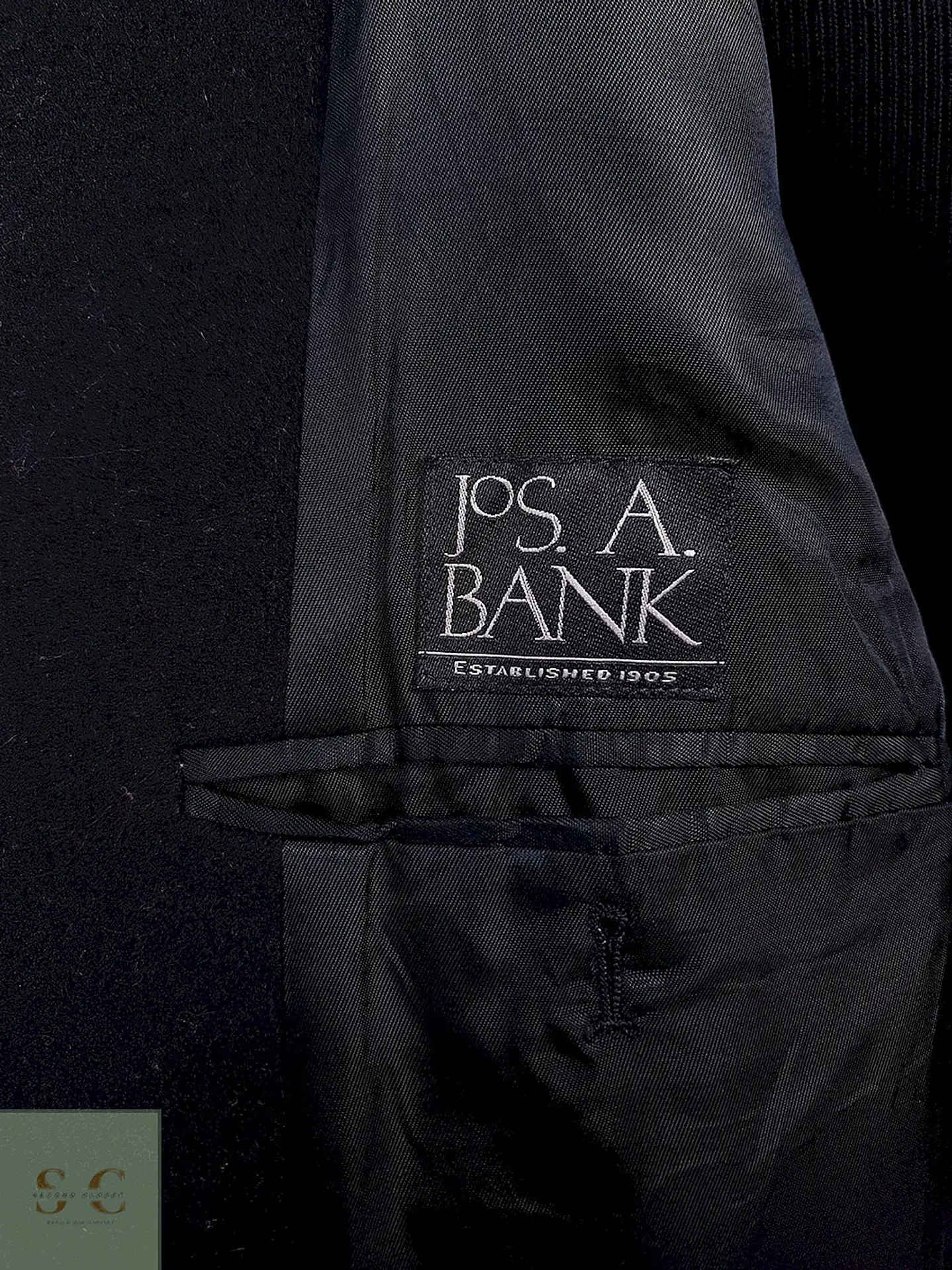 Abrigo Clásico de Paño con Cierre Oculto Jos. A. Bank Talla XL/XXL 13