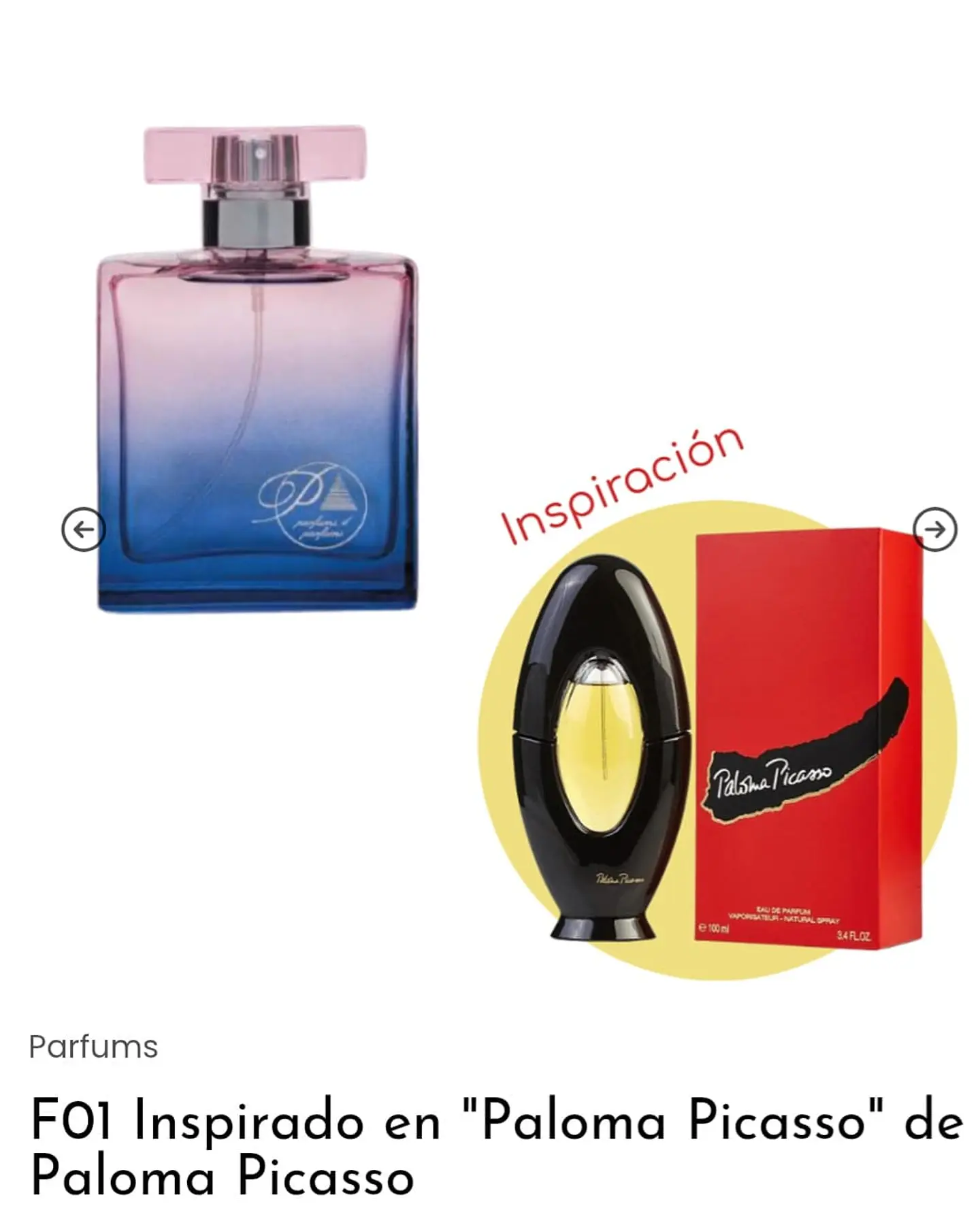 Parfums F01 - Inspirado en Paloma Picasso 1