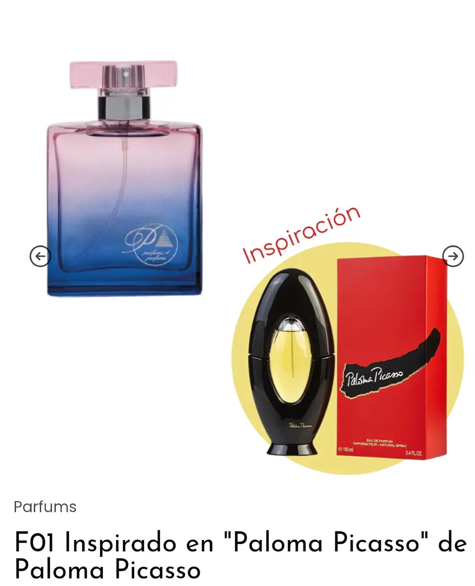 Parfums F01 - Inspirado en Paloma Picasso 1