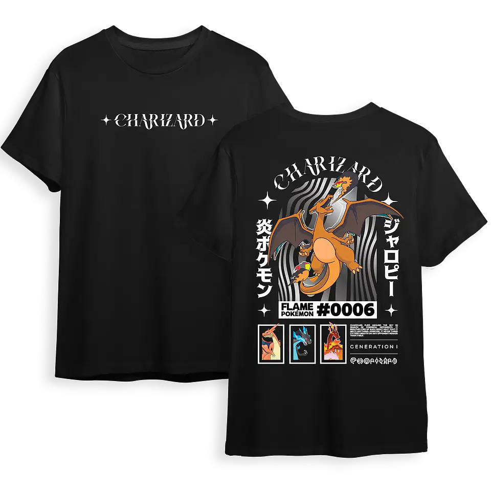 Poleras Pokémon: Charizard  — Flame Pokémon 2
