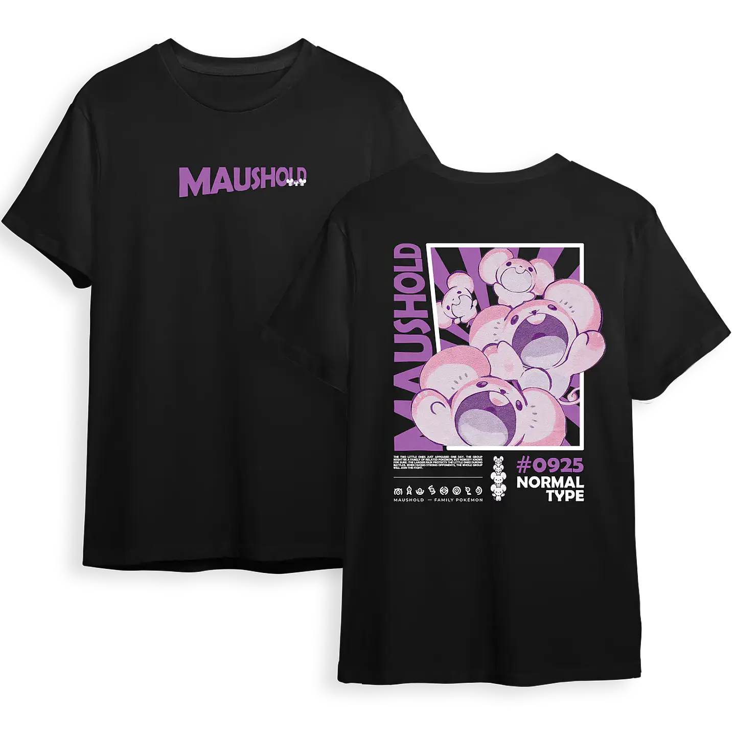 Poleras Pokémon: Maushold  — Family Pokémon 2