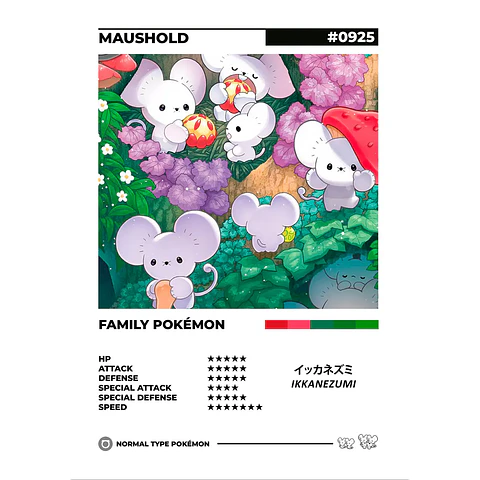 Cuadros Pokedex - Maushold