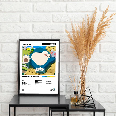 Cuadros Pokedex - Snorlax