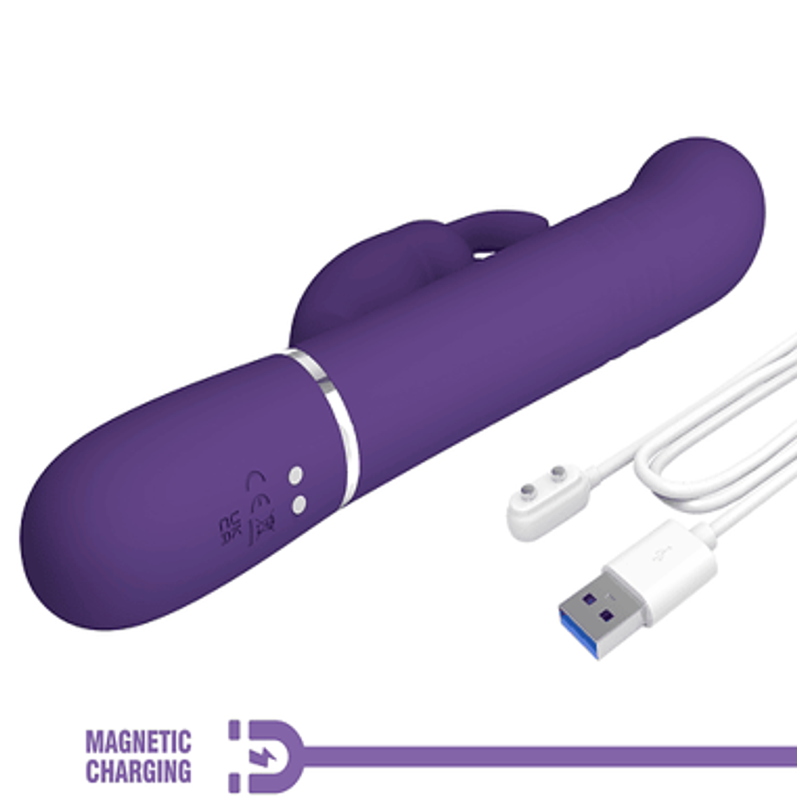 Vibrador conejito con empuje y perlas giratorias 4