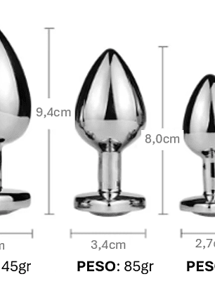 Plug dilatador anal Diamante/Corazón