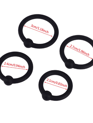 Anillo de silicona retardante, pack 4 unidades