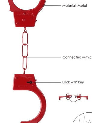 Esposas Metálicas Shots Rojo