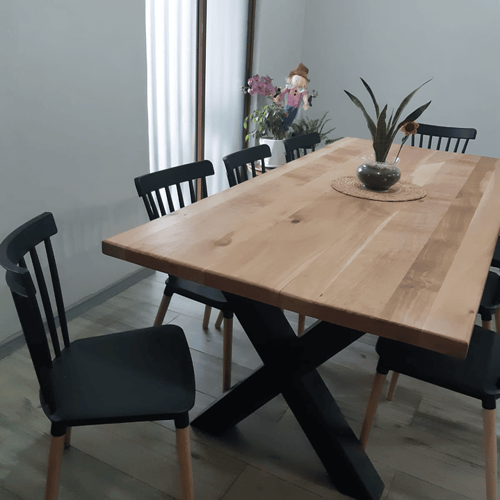 MESA DE COMEDOR AZIZA INDUSTRIAL LENGA 3