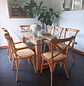 COMEDOR VIDRIO 6 sillas TOLEDO LENGA  - Miniatura 1