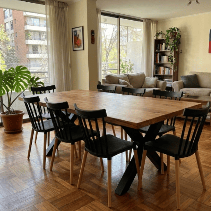 MESA DE COMEDOR AZIZA INDUSTRIAL LENGA 2