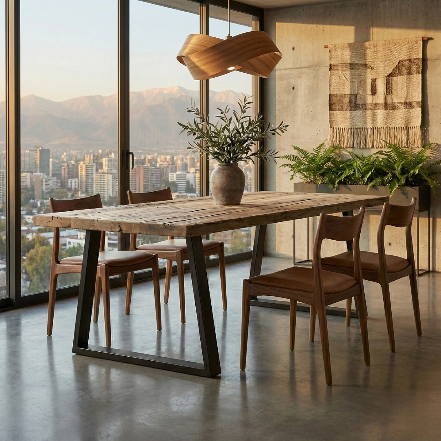 MESA DE COMEDOR  ROBLE NATIVO 1