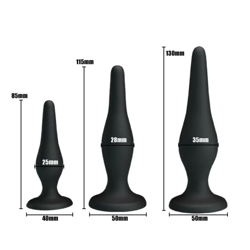 Kit Anal Negro 3 piezas 3
