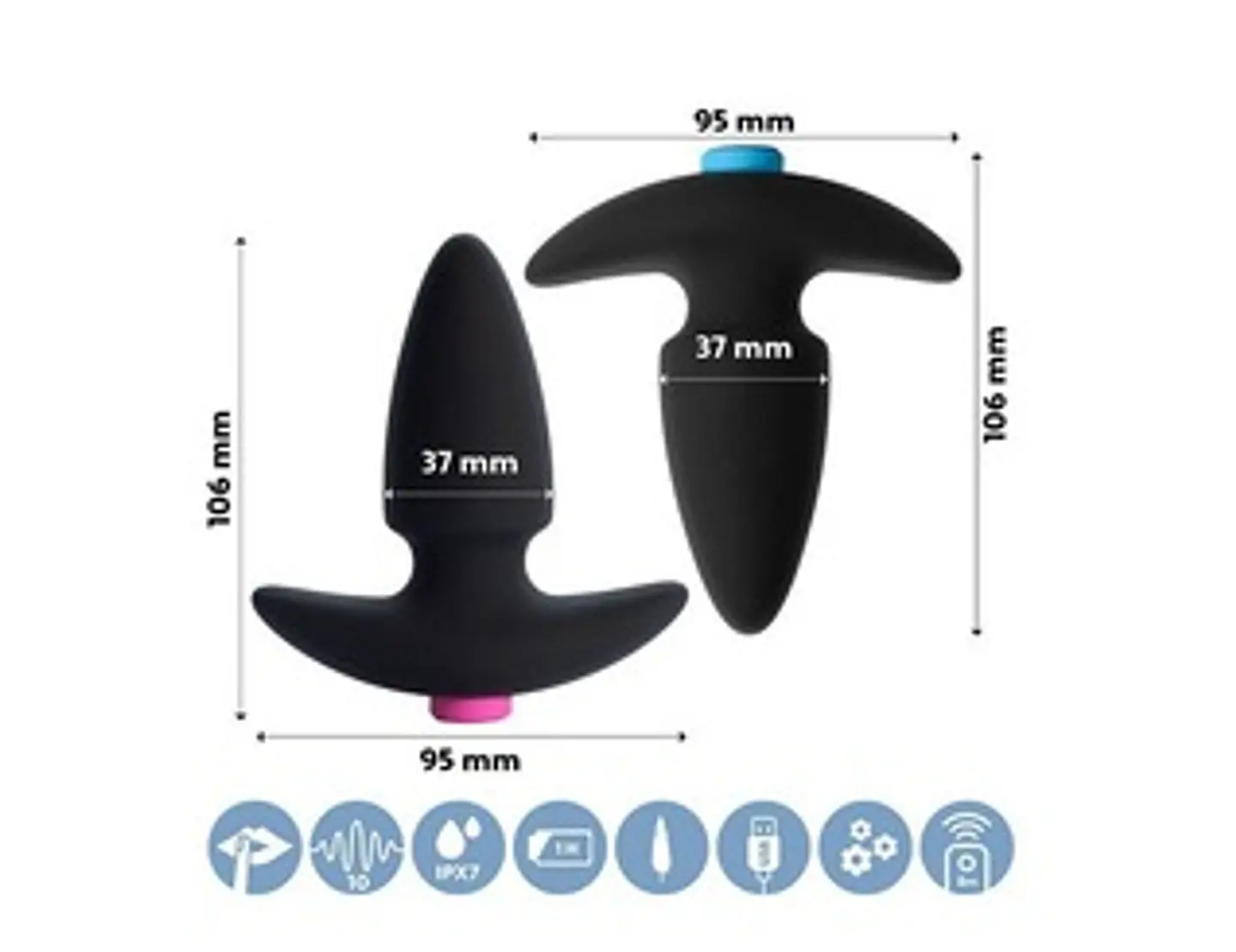 Vibrador Anal Couples c/ Control Funky Feeltoyz 3