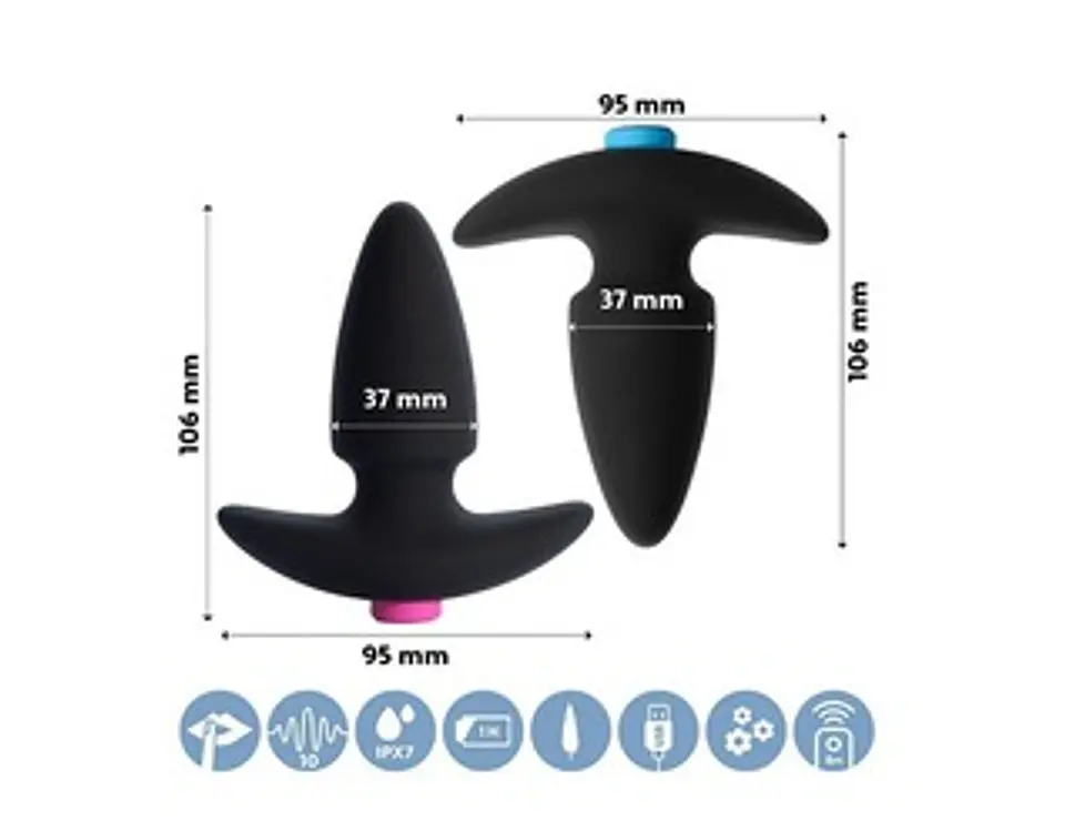 Vibrador Anal Couples c/ Control Funky Feeltoyz 3