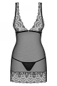 Chemise y Calzón Firella Negro Obsessive - Miniatura 3