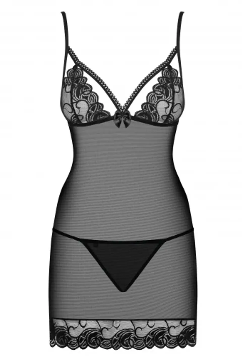 Chemise y Calzón Negro Wonderia Obsessive 3