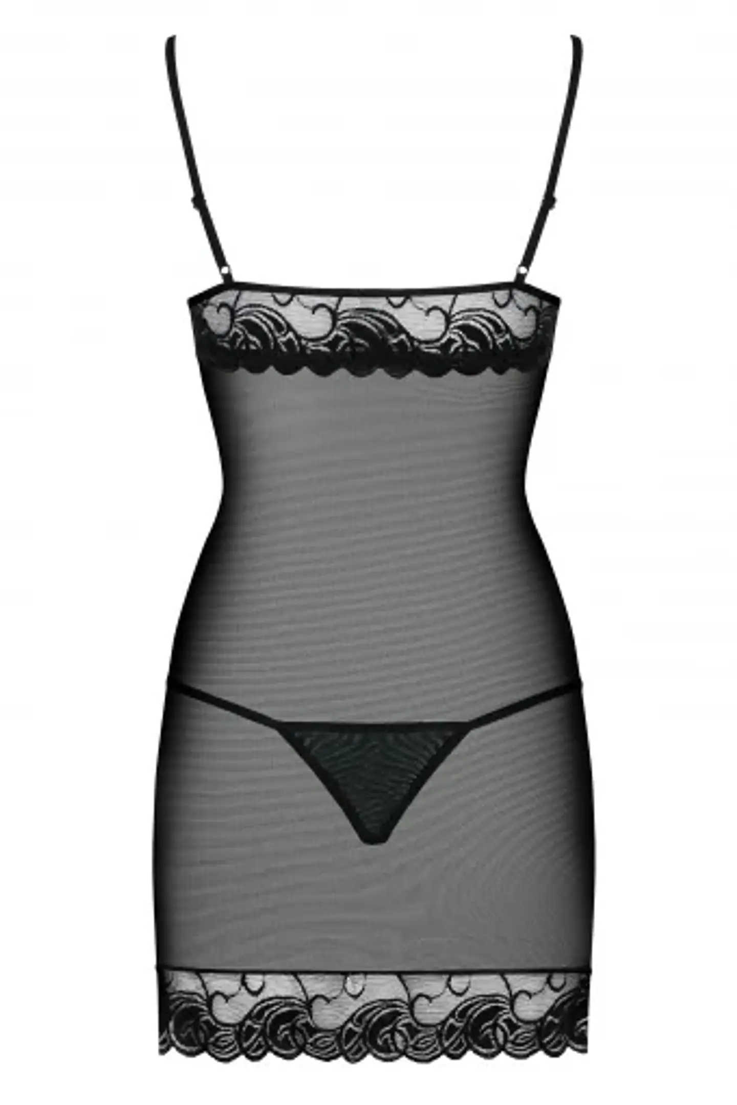 Chemise y Calzón Negro Wonderia Obsessive 4