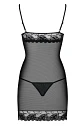 Chemise y Calzón Negro Wonderia Obsessive - Miniatura 4
