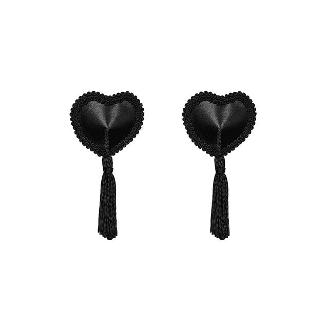 Pezoneras  Corazón c/ Borla Negra Obsessive