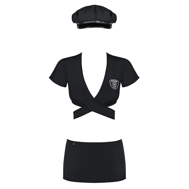 Disfraz Mujer Policía Negro Obsessive