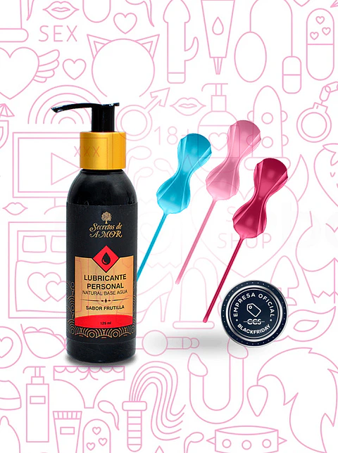 Pack Bolitas Satisfyer Power Balls + Lubricante con Sabor