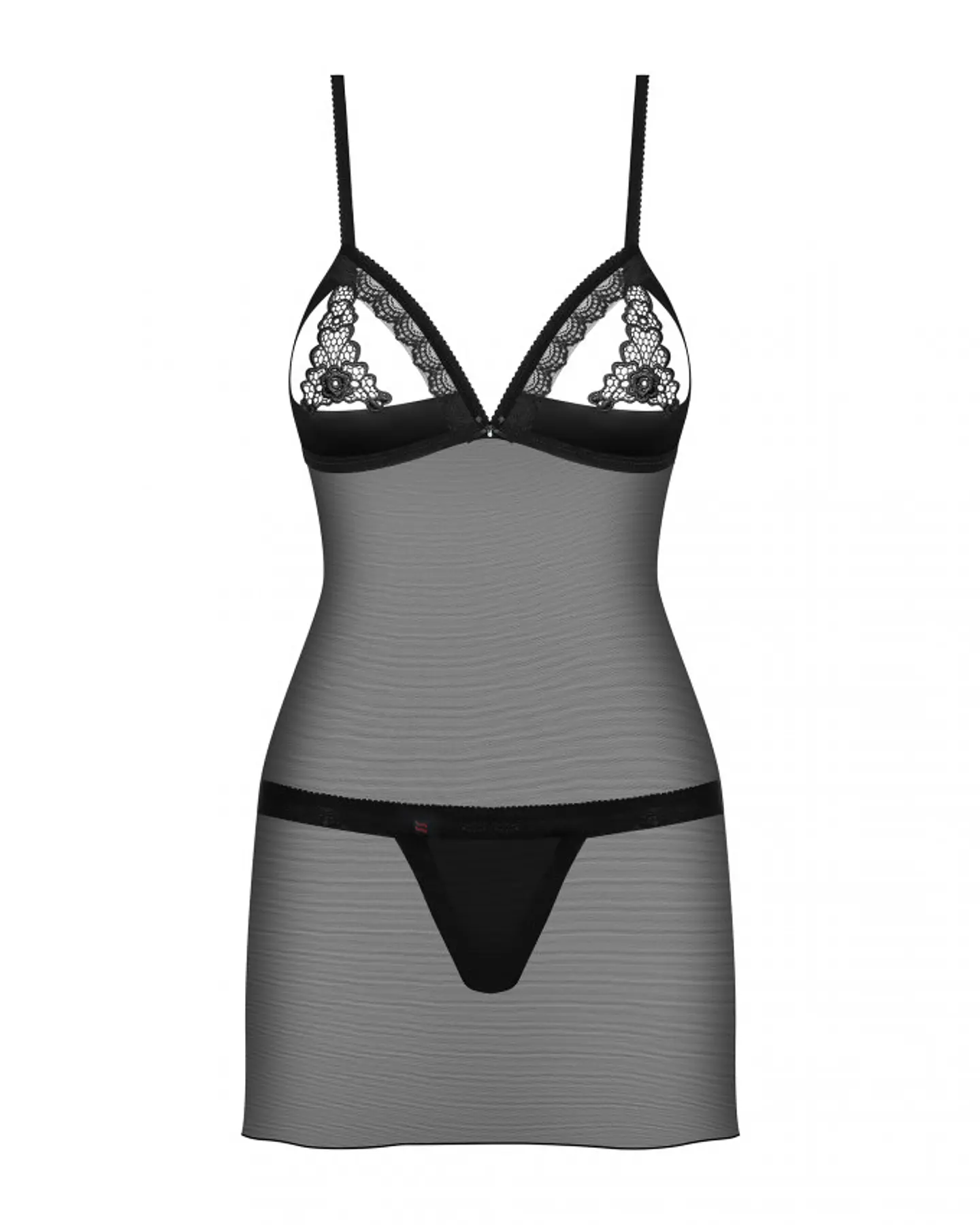 Babydoll con Calzón Negro Obsessive 4