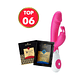 Kit Vibrador Dual Conejo  Nikko + 1 sachet Lubricante + 1 Sachet Esimulante Femenino - Miniatura 2