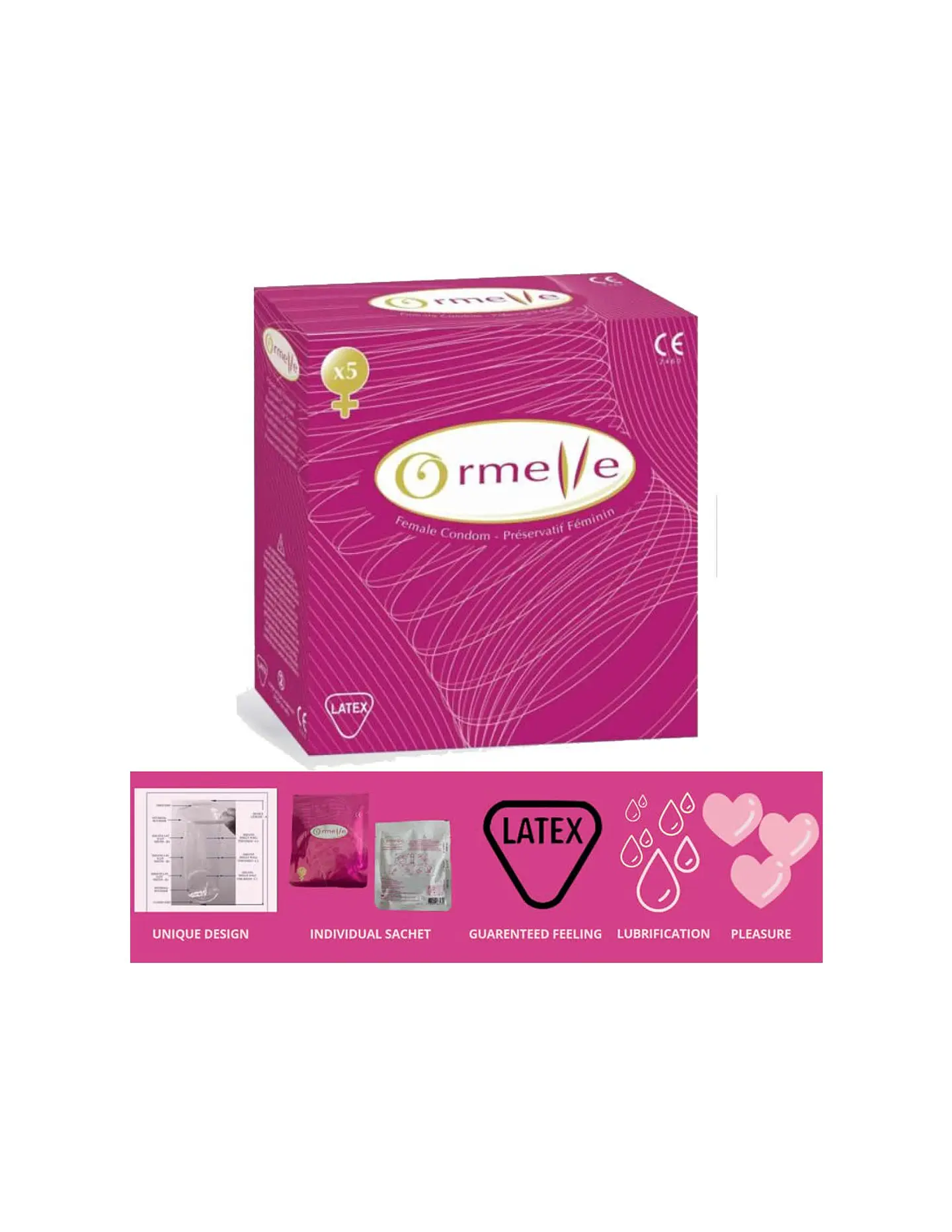 Condón Femenino de Látex Ormelle ( 1 unidad ) 3