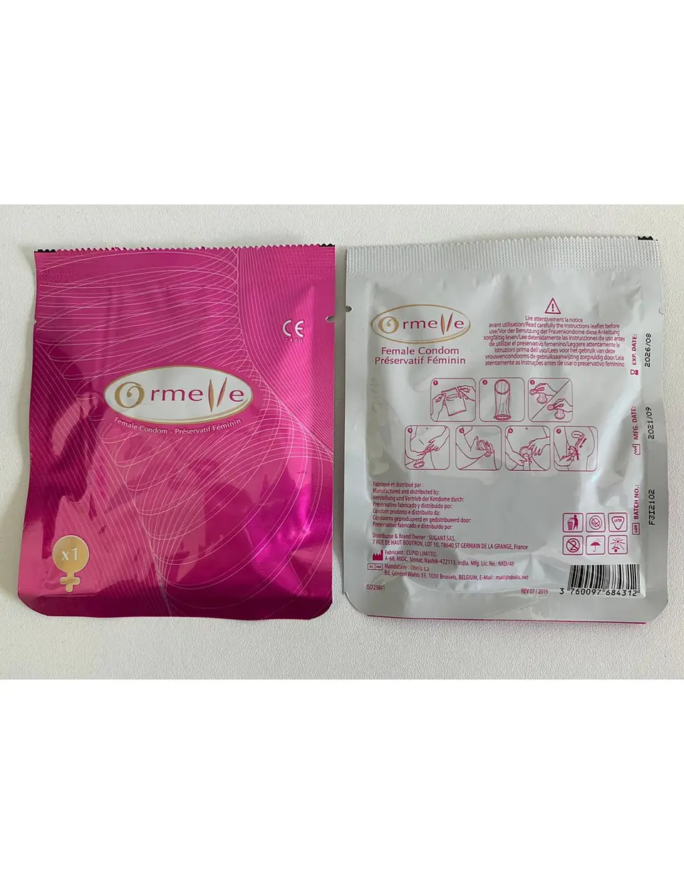 Condón Femenino de Látex Ormelle ( 1 unidad ) 2