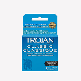 Condón Trojan Clásico Pack x 3 