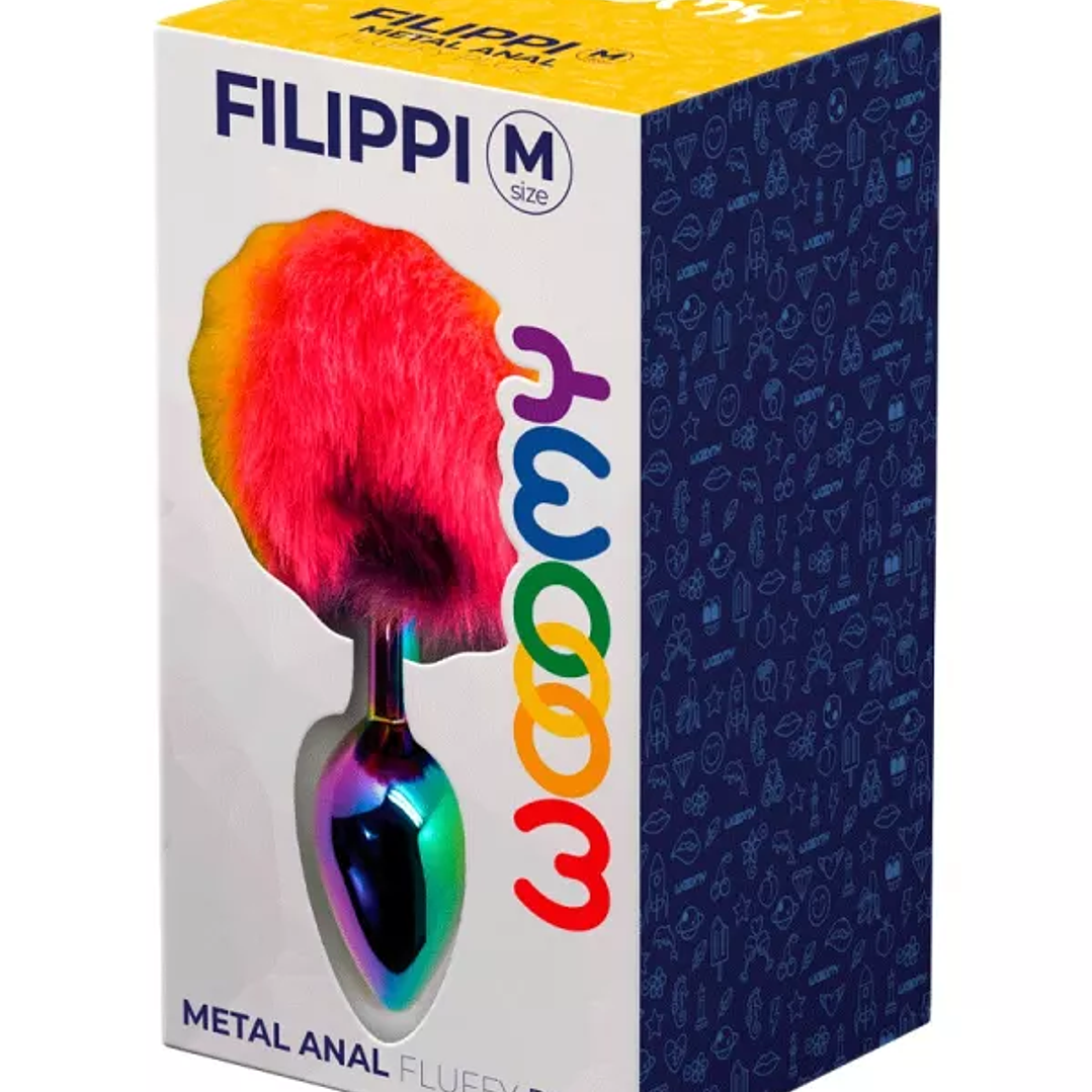Plug Anal Metálico Multicolor Wooomy Filippi 1