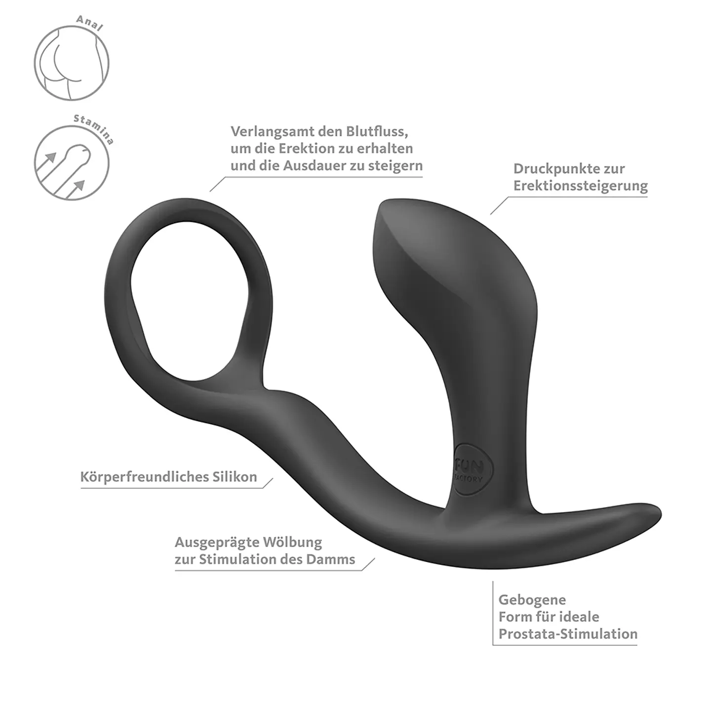 Plug Anal con Anillo Fun Factory BOOTIE RING 3