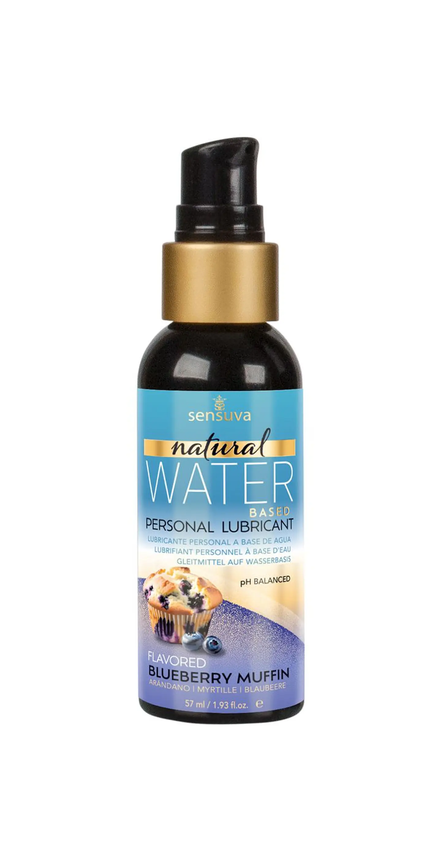 Lubricante base Agua Sensuva sabor Muffin Arándanos 1